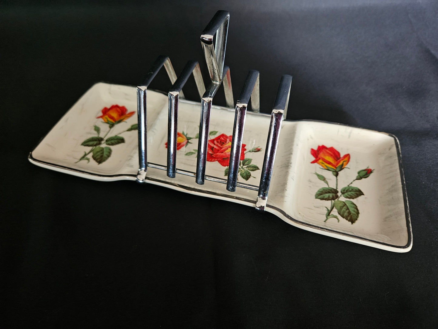 Mid-Winter Stylecraft Rose Marie Toast Rack with Condiment Tray
