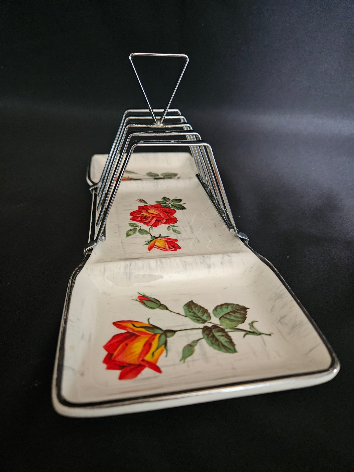 Mid-Winter Stylecraft Rose Marie Toast Rack with Condiment Tray