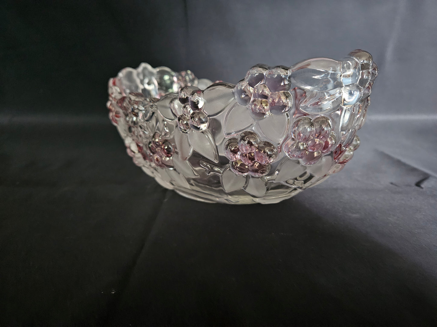 German Walther Glas Carmen Rose Oval Dish - Fruit Bowl - Centre Piece