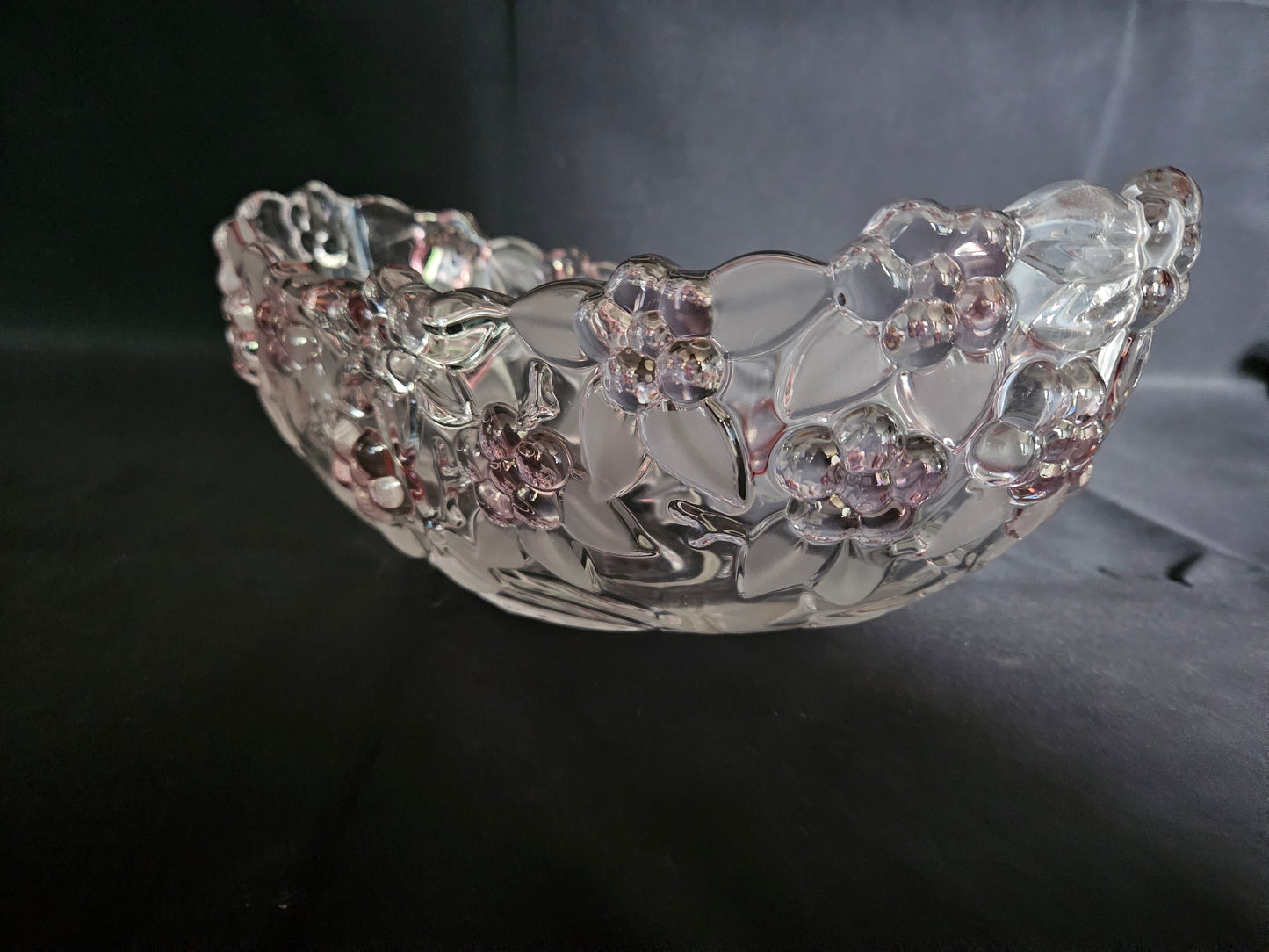 German Walther Glas Carmen Rose Oval Dish - Fruit Bowl - Centre Piece