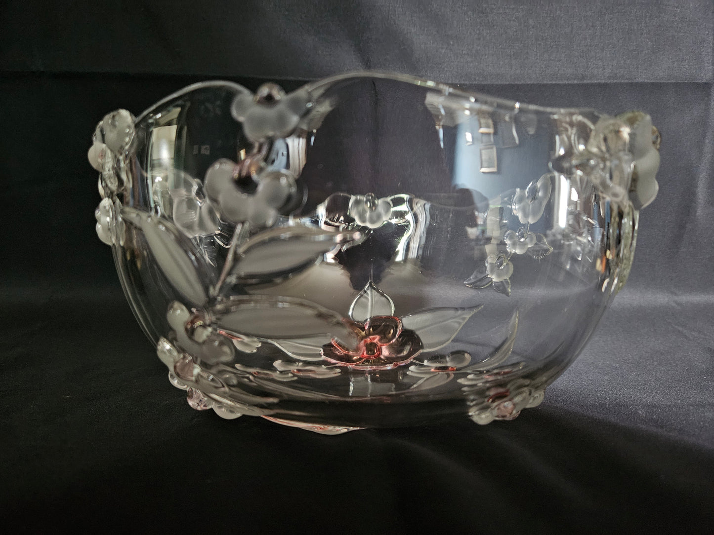 Walther Glass Crystal Fruit Bowl Blossom Time