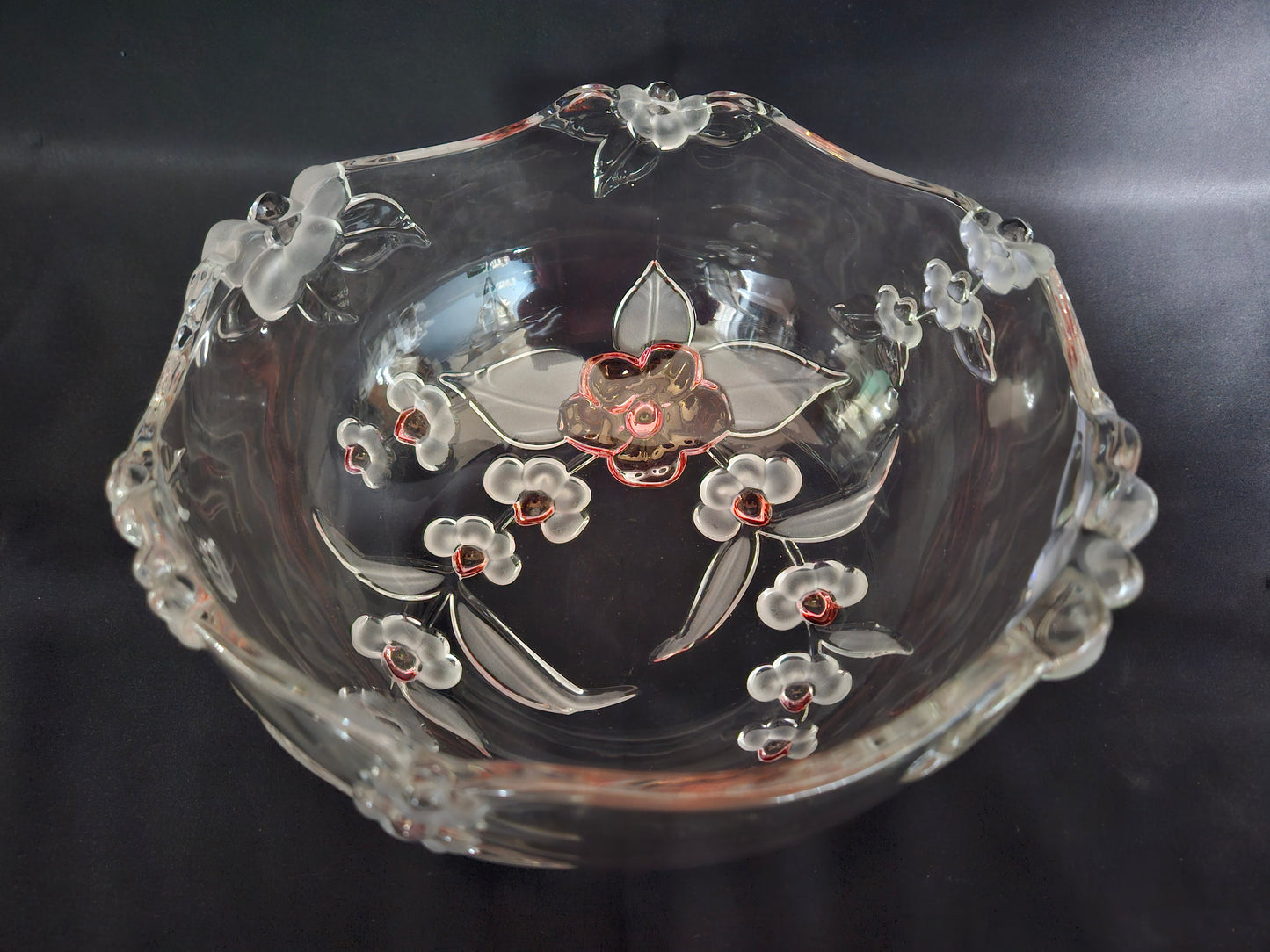 Walther Glass Crystal Fruit Bowl Blossom Time