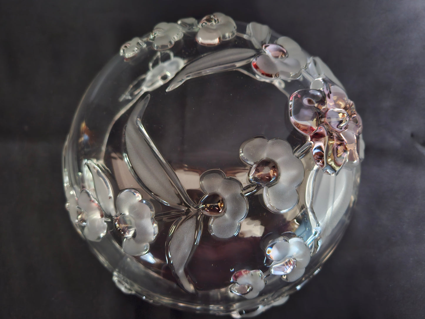 Walther Glass Crystal Fruit Bowl Blossom Time