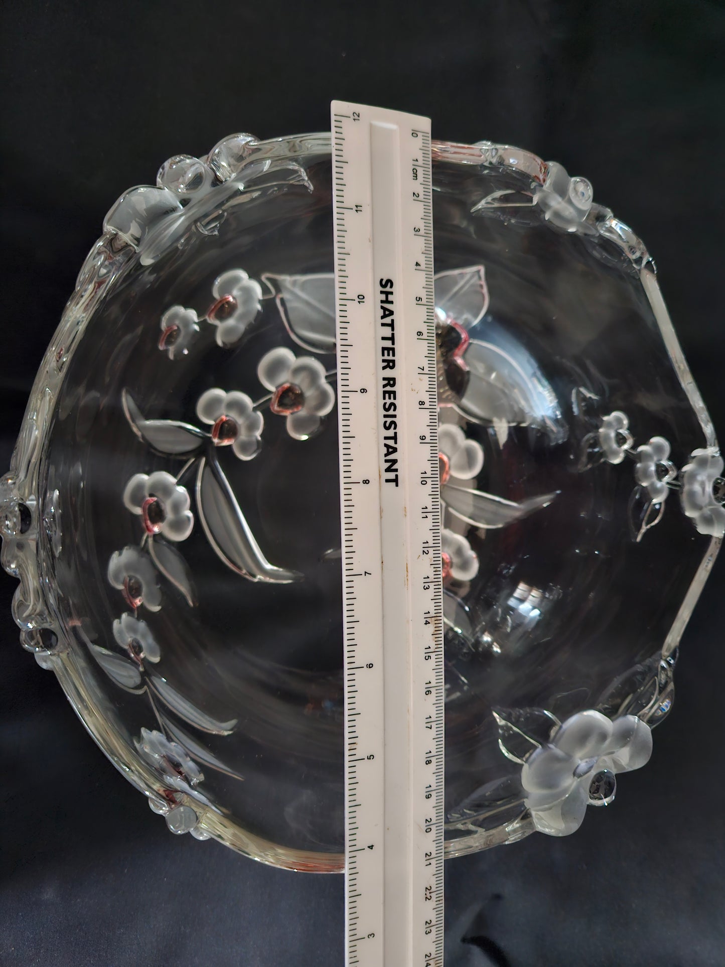 Walther Glass Crystal Fruit Bowl Blossom Time
