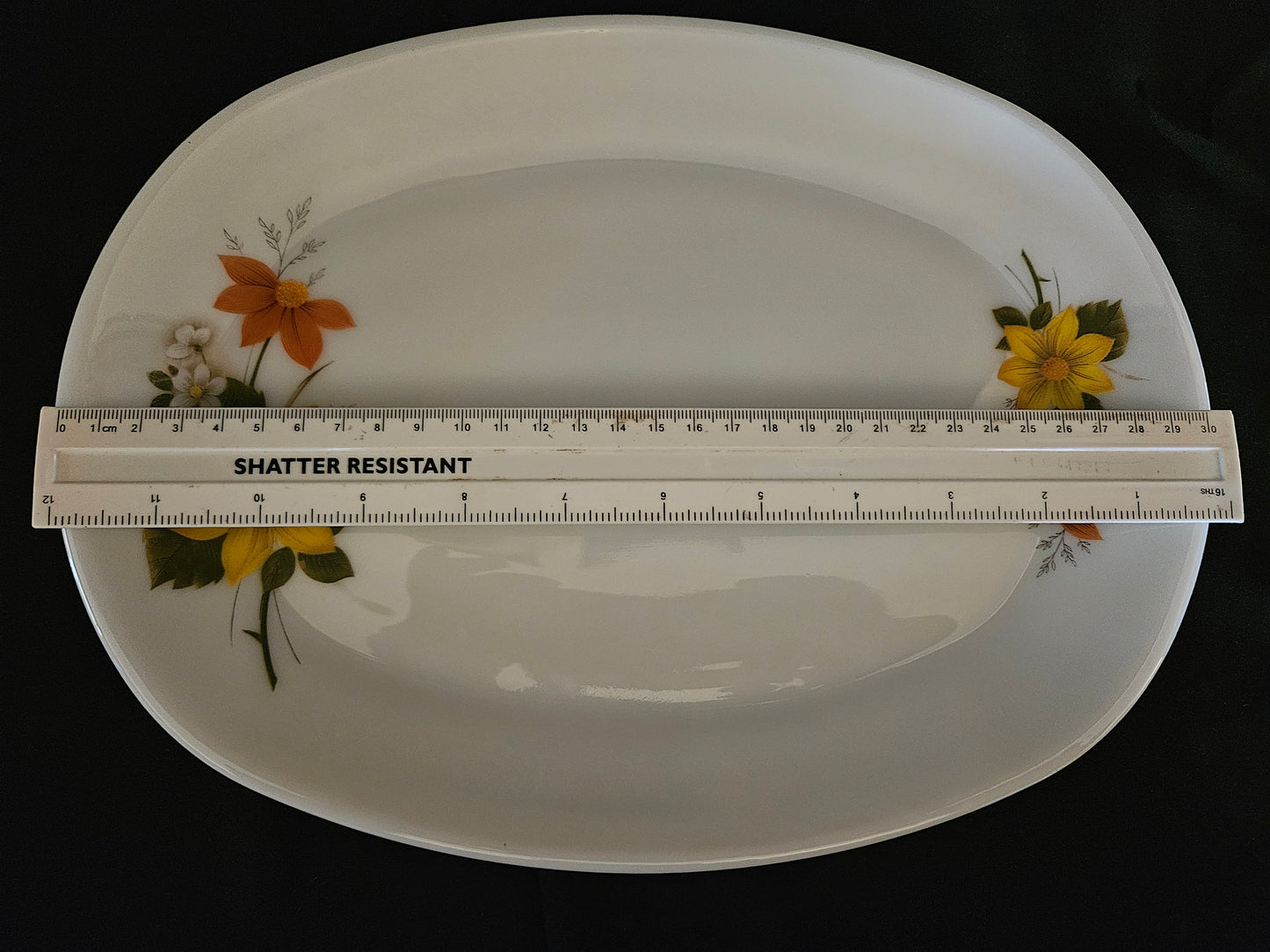4 Vintage Pyrex Autumn Glory Oval Steak Plates
