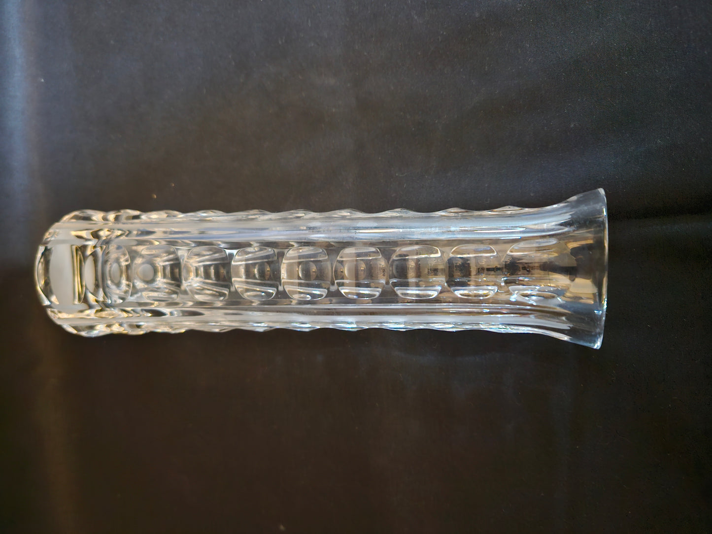 Crystal Tapered Vase Geometric Pattern