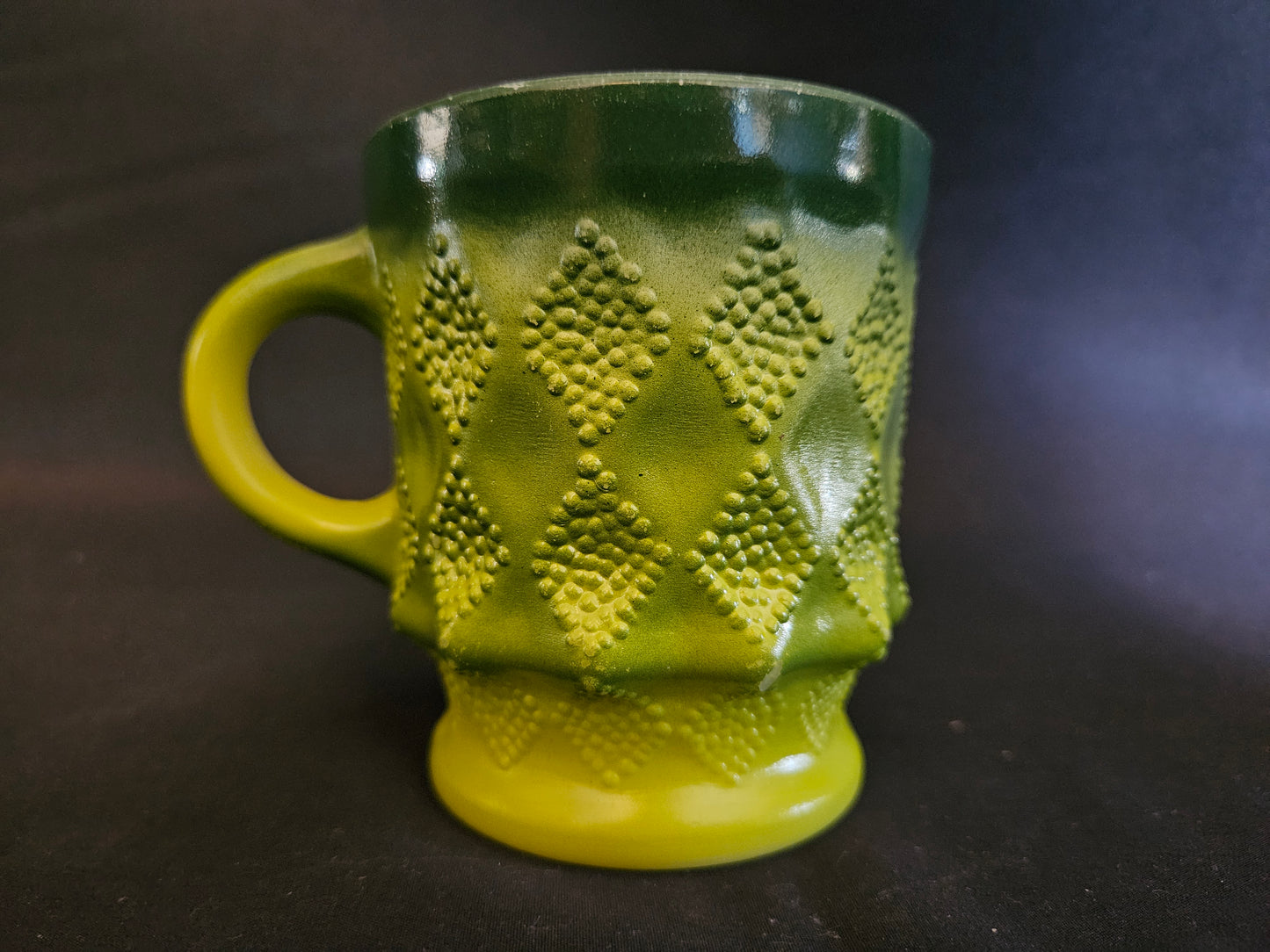 2 Vintage Anchor Hocking Fire King 'Kimberley' Textured Mugs