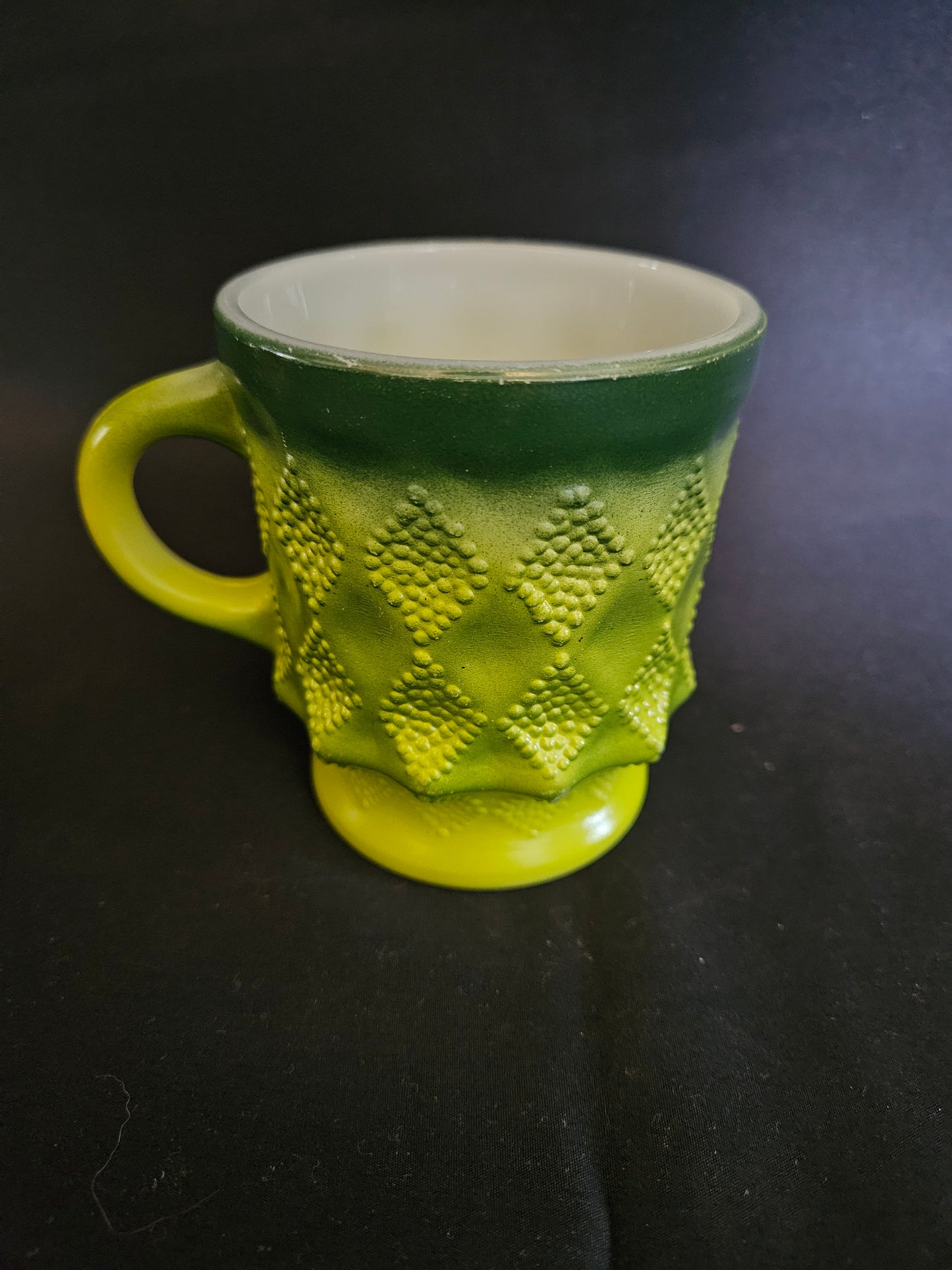 2 Vintage Anchor Hocking Fire King 'Kimberley' Textured Mugs