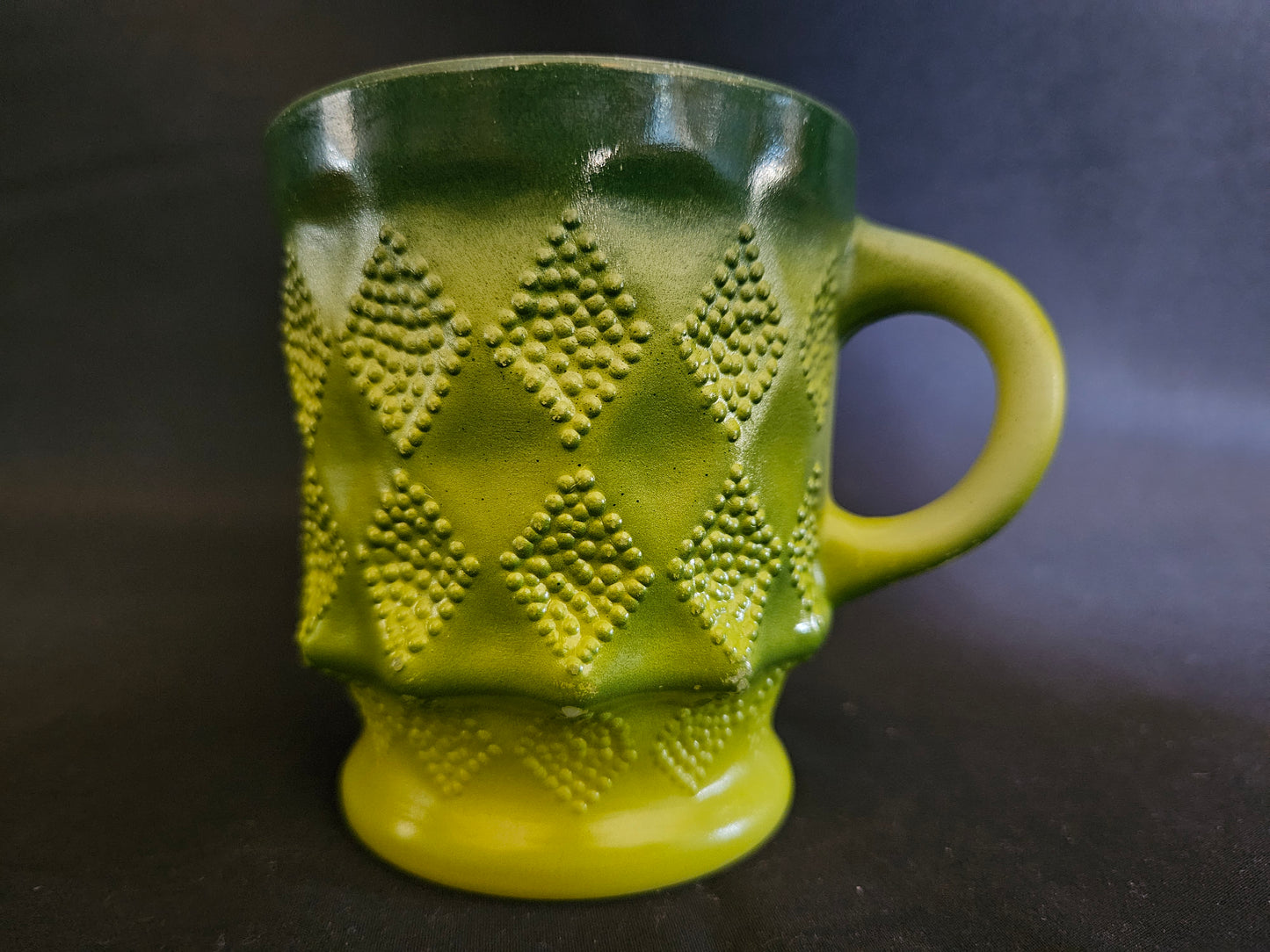 2 Vintage Anchor Hocking Fire King 'Kimberley' Textured Mugs
