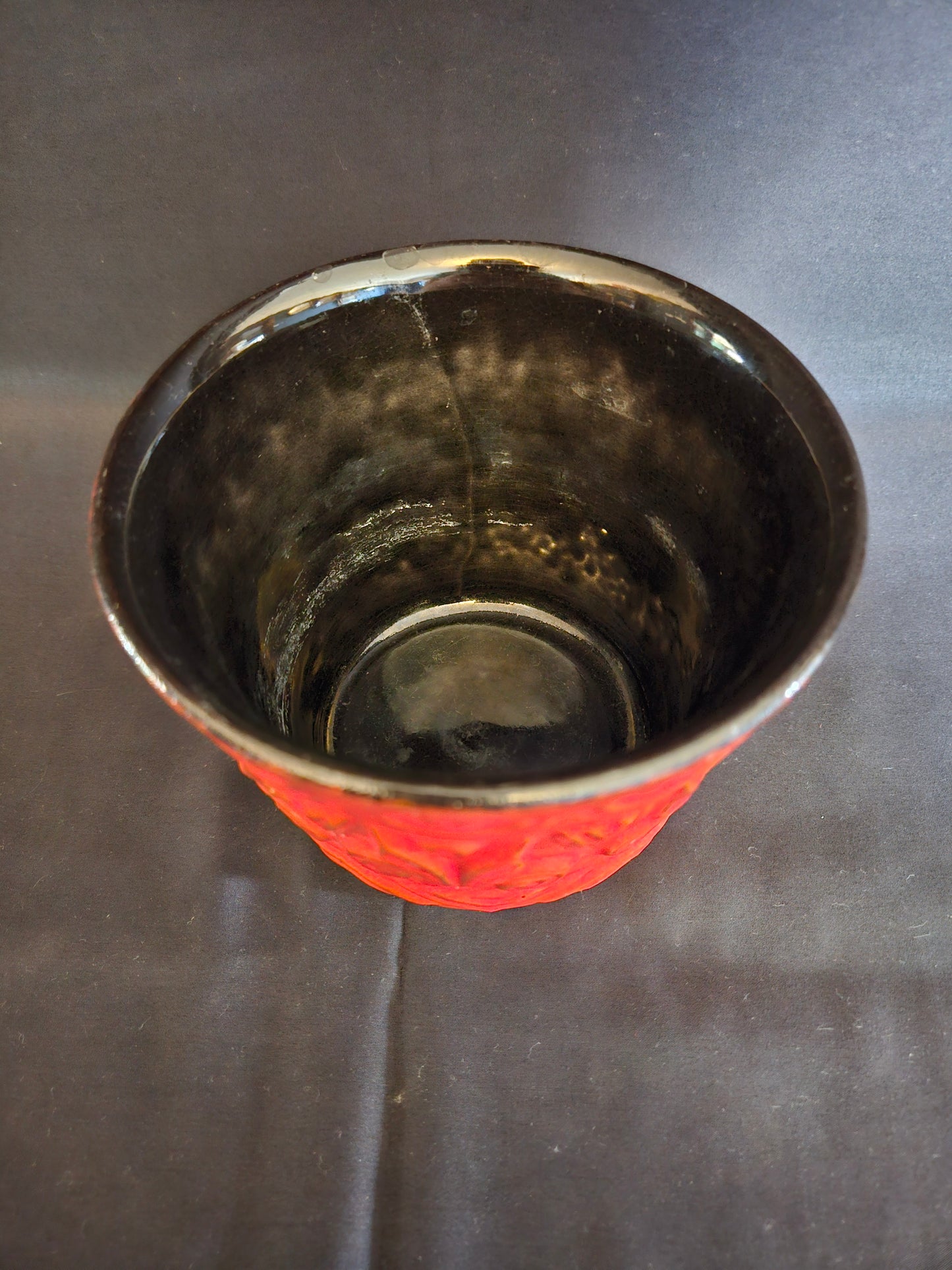 Red Plant Pot Fat Lava