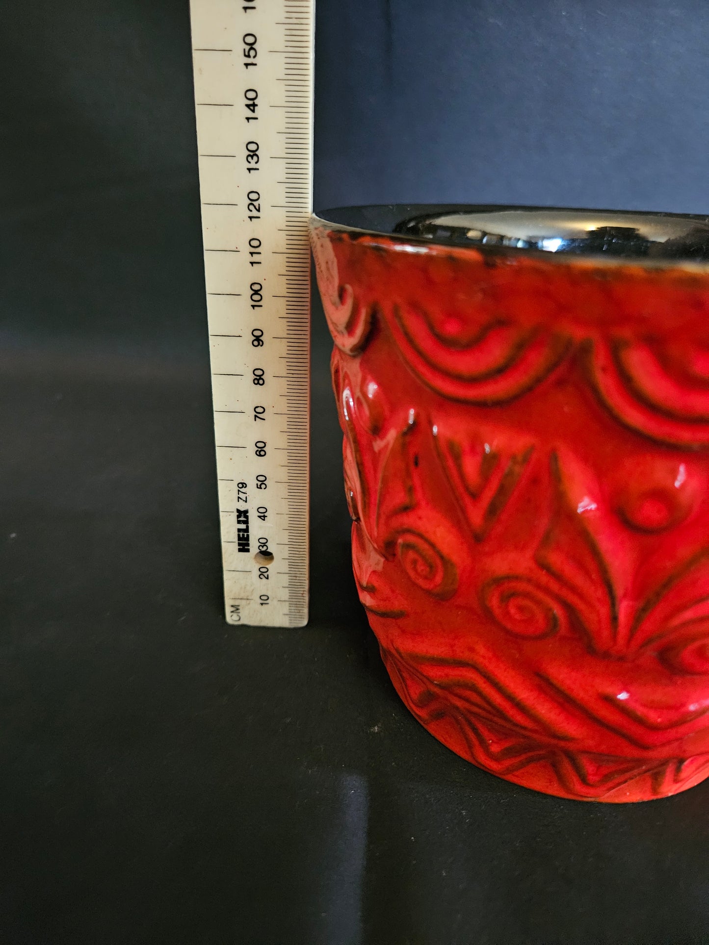 Red Plant Pot Fat Lava