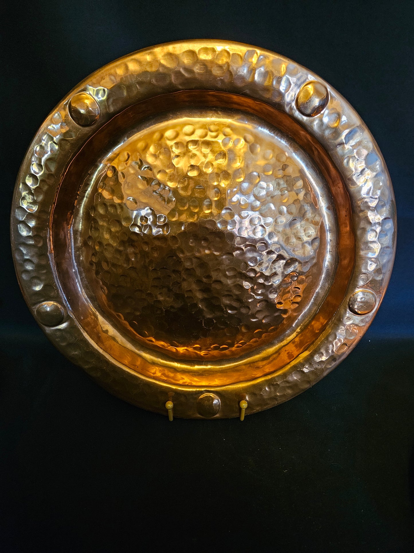 2 Beaten Copper Wall Plates by Lombard