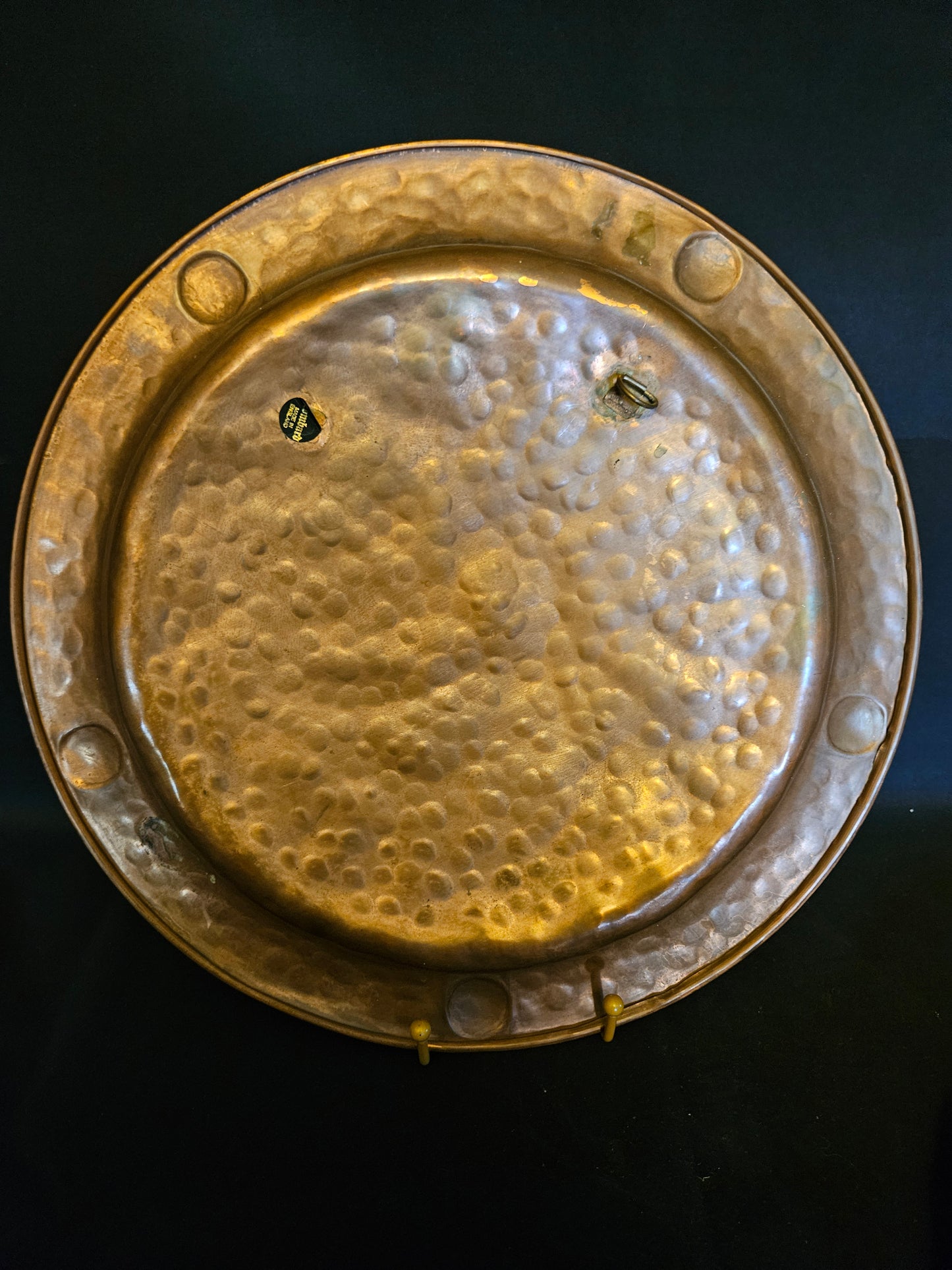 2 Beaten Copper Wall Plates by Lombard