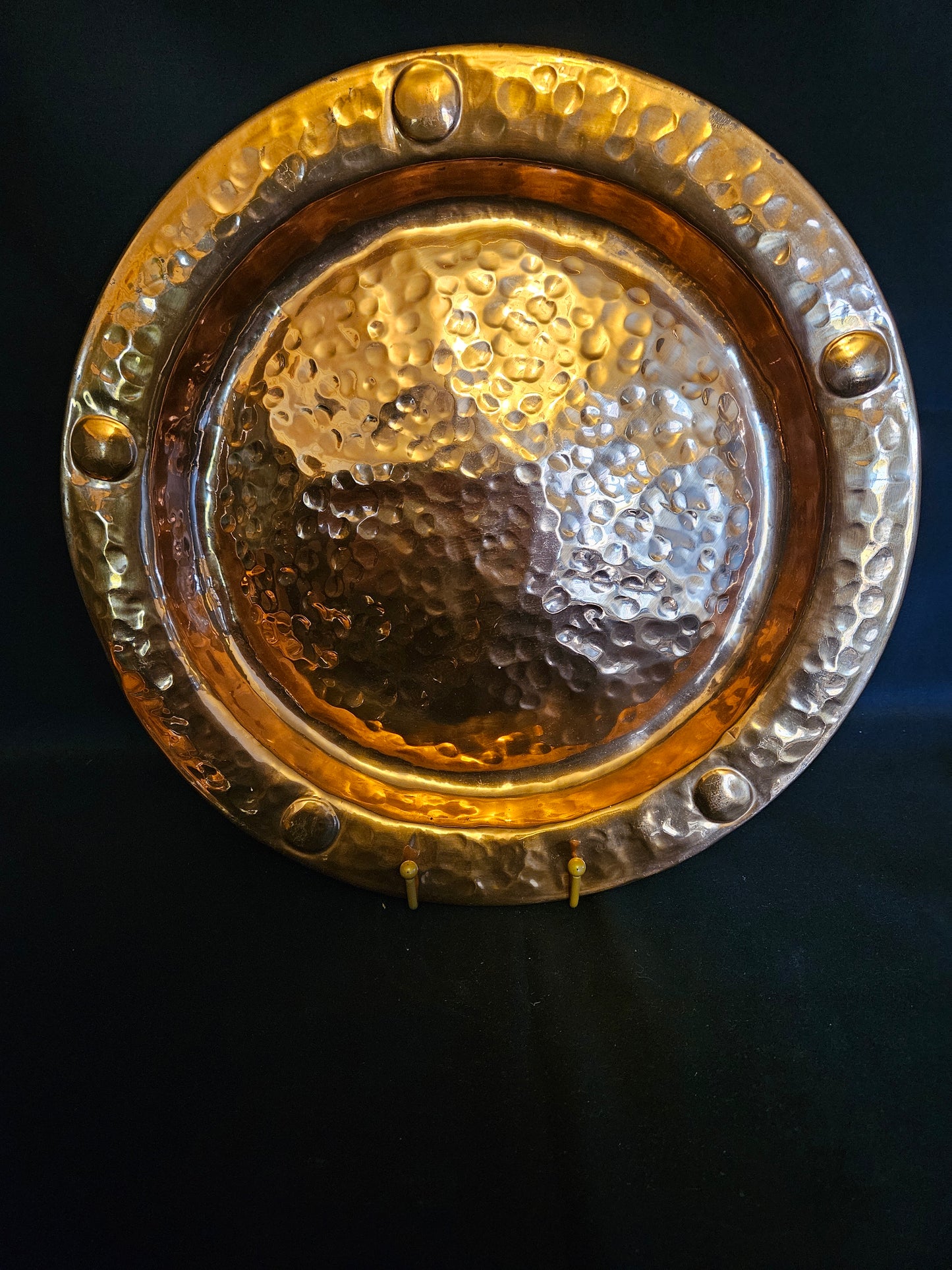 2 Beaten Copper Wall Plates by Lombard