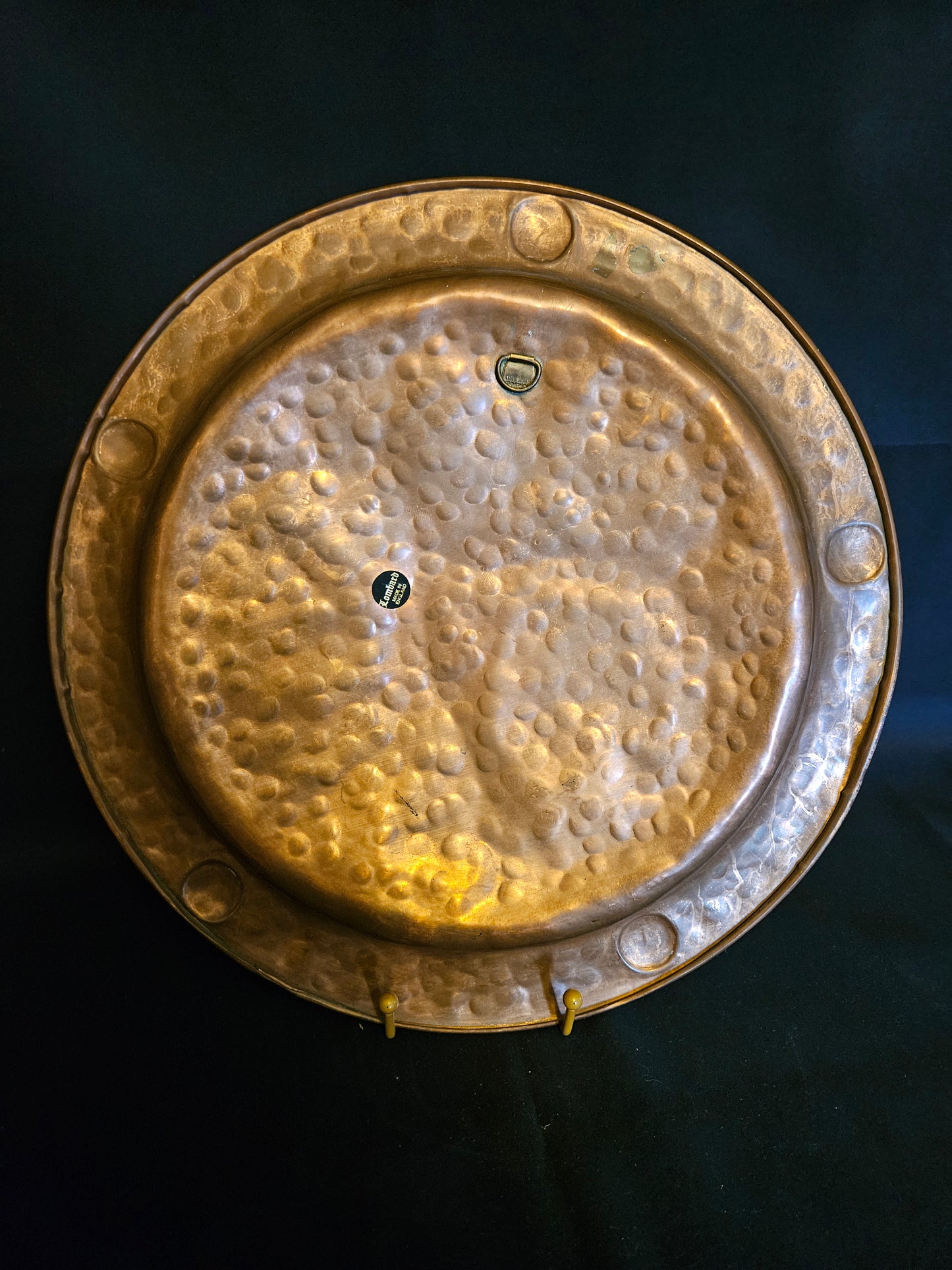 2 Beaten Copper Wall Plates by Lombard