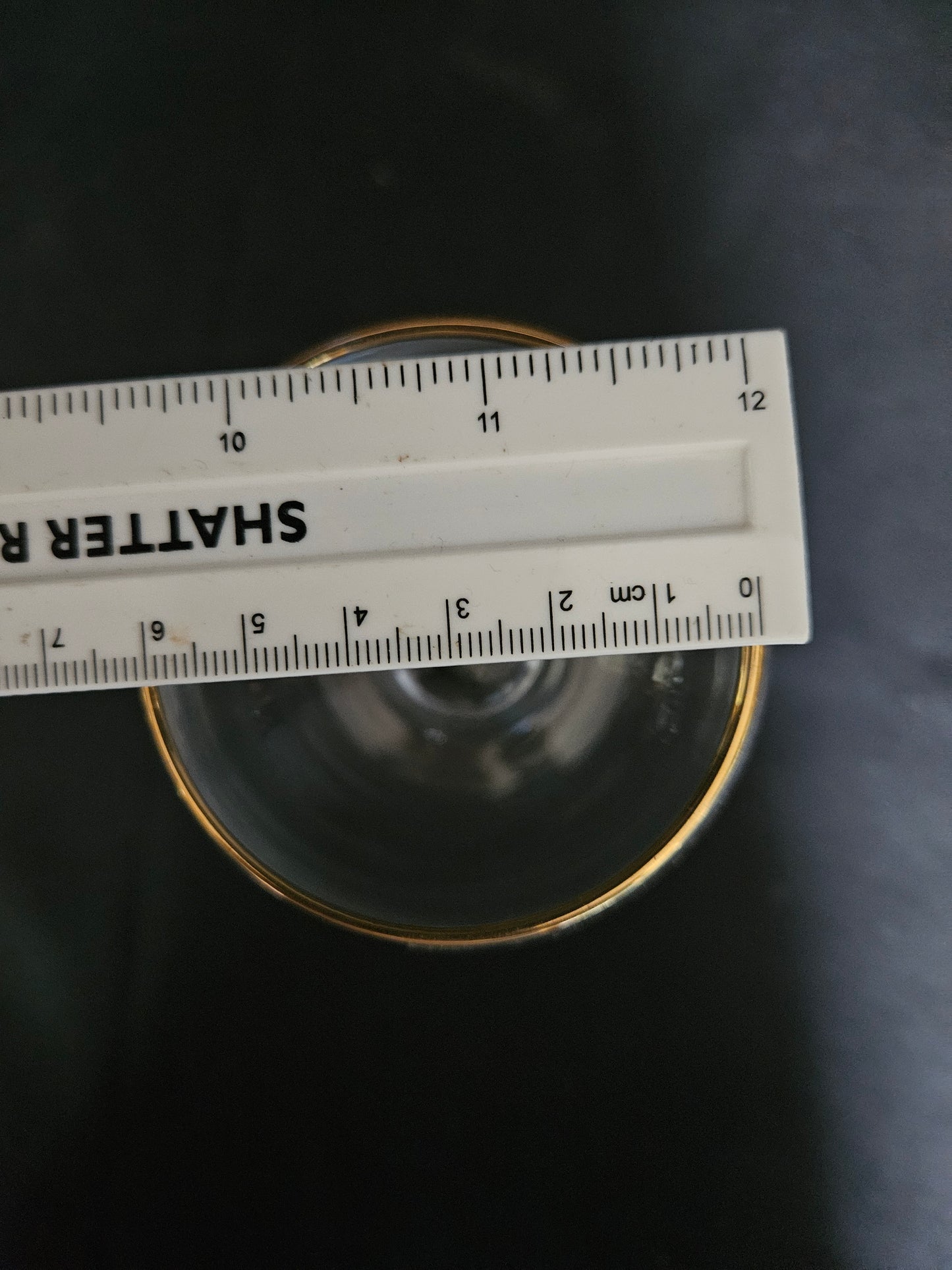 6 Gilt Banded Tall Wine Glasses
