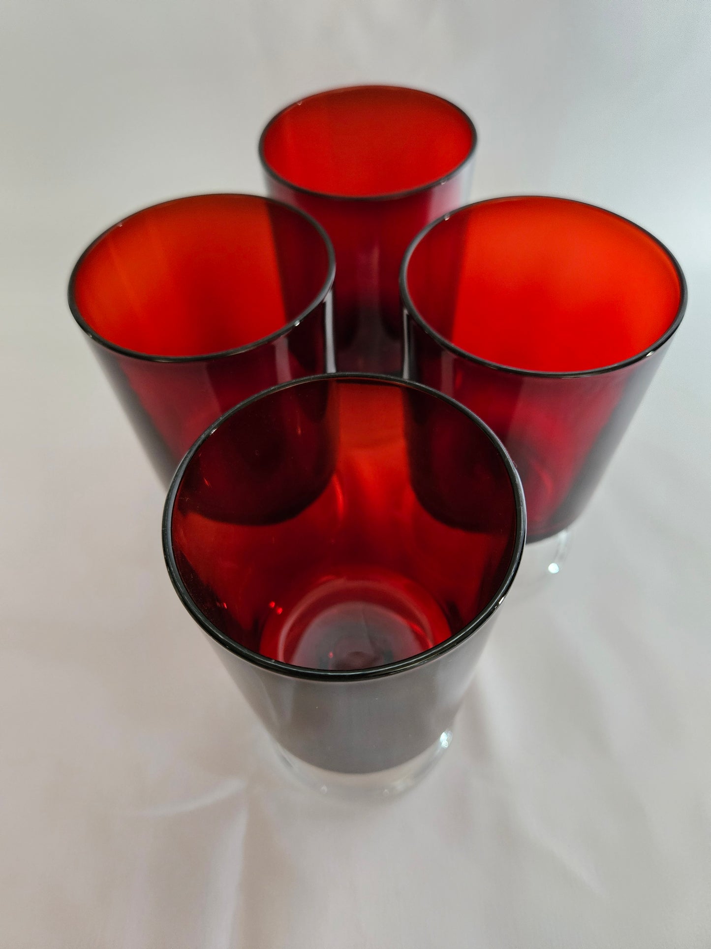 4 Luminarc Red Cavalier 11.5cm Wine Glasses