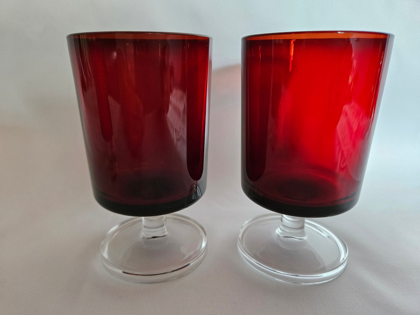 4 Luminarc Red Cavalier 11.5cm Wine Glasses