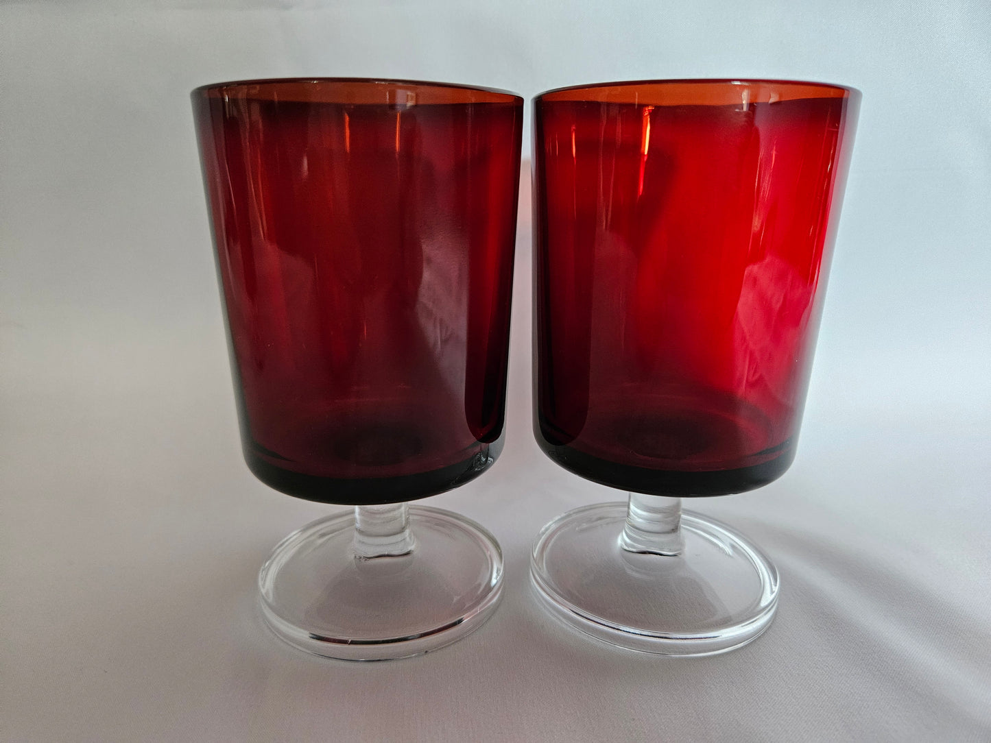 4 Luminarc Red Cavalier 11.5cm Wine Glasses