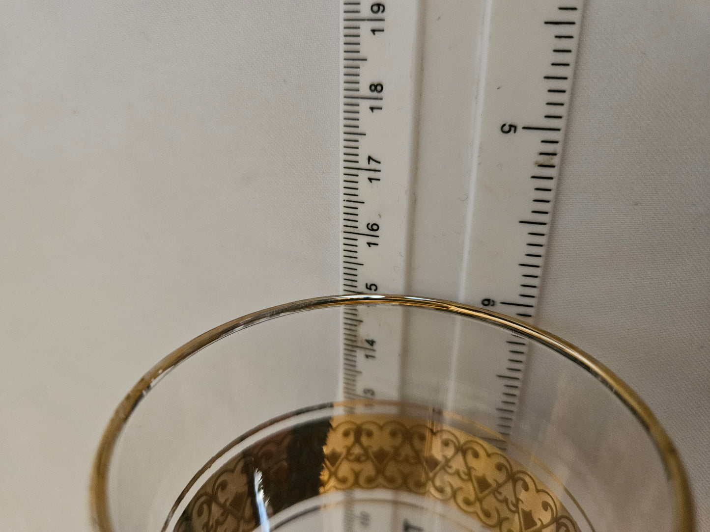 6 Gold Banded Wine Glasses Champagne Flutes