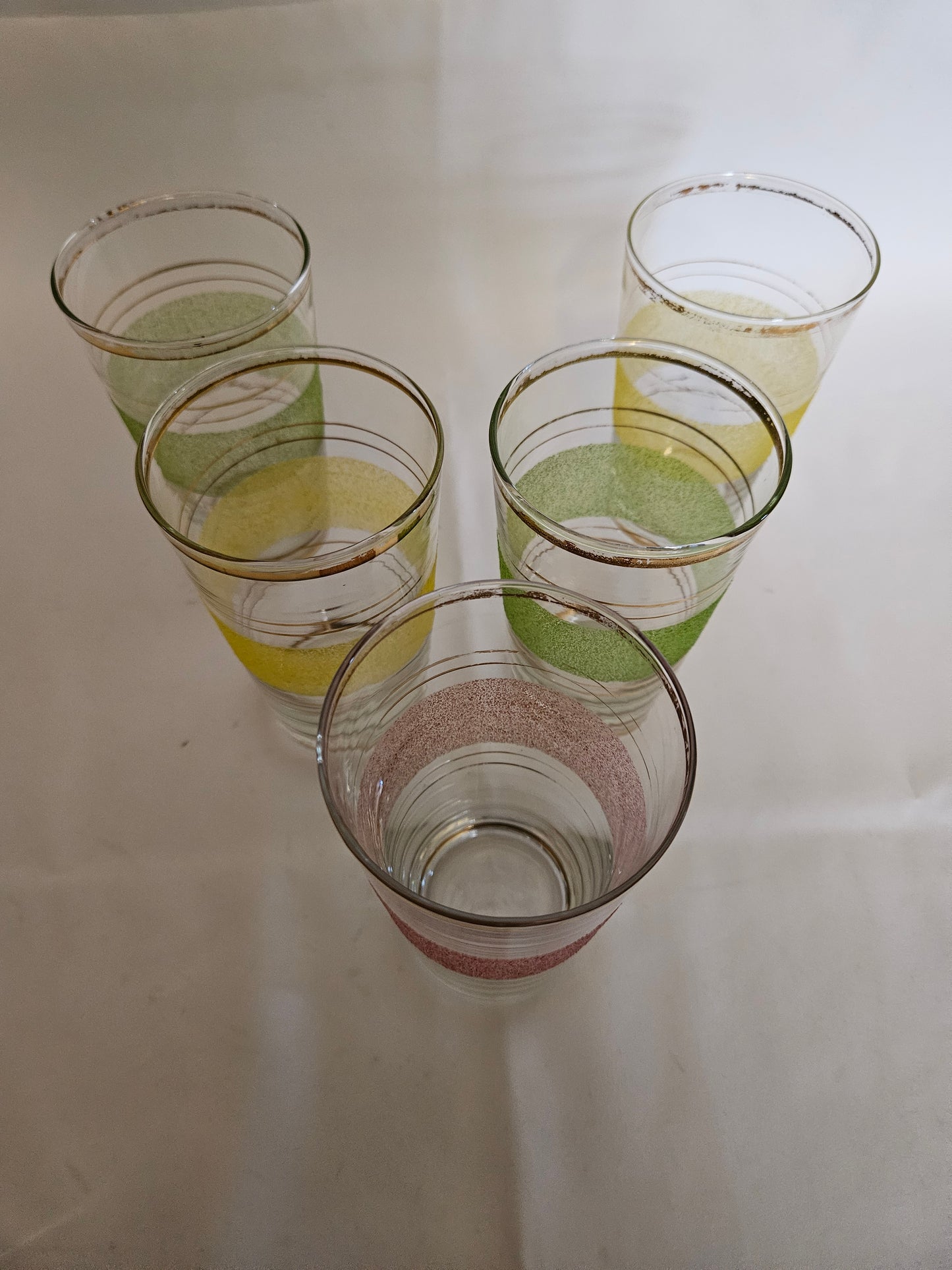 Set of 5 Harlequin Sugar Frosted Tumblers
