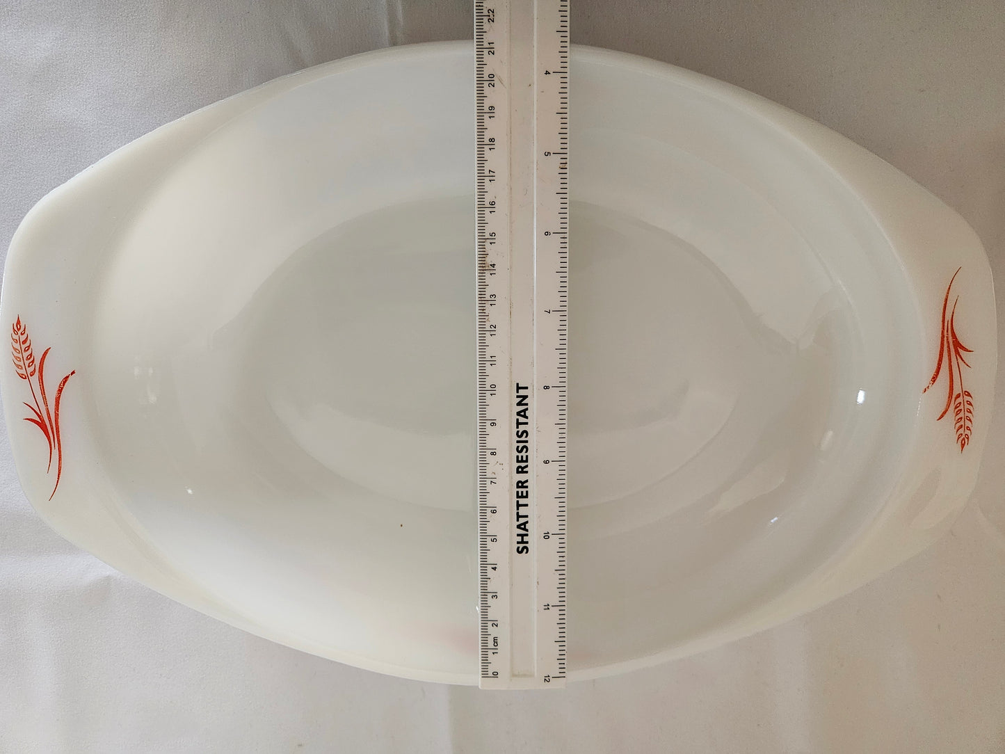 Pyrex Red Wheat Divided Dish