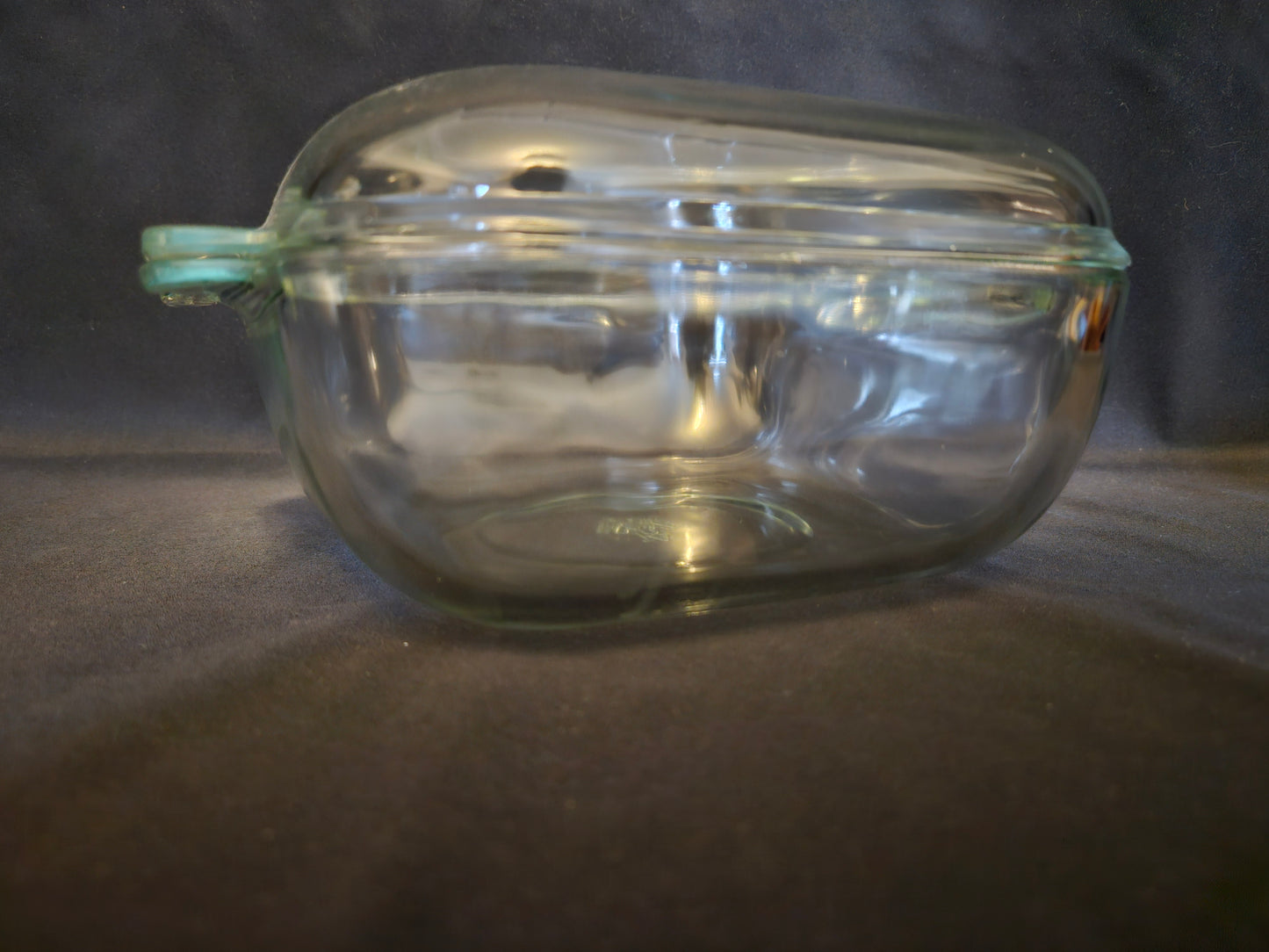 Early Pyrex Dish and Silver Plated Holder