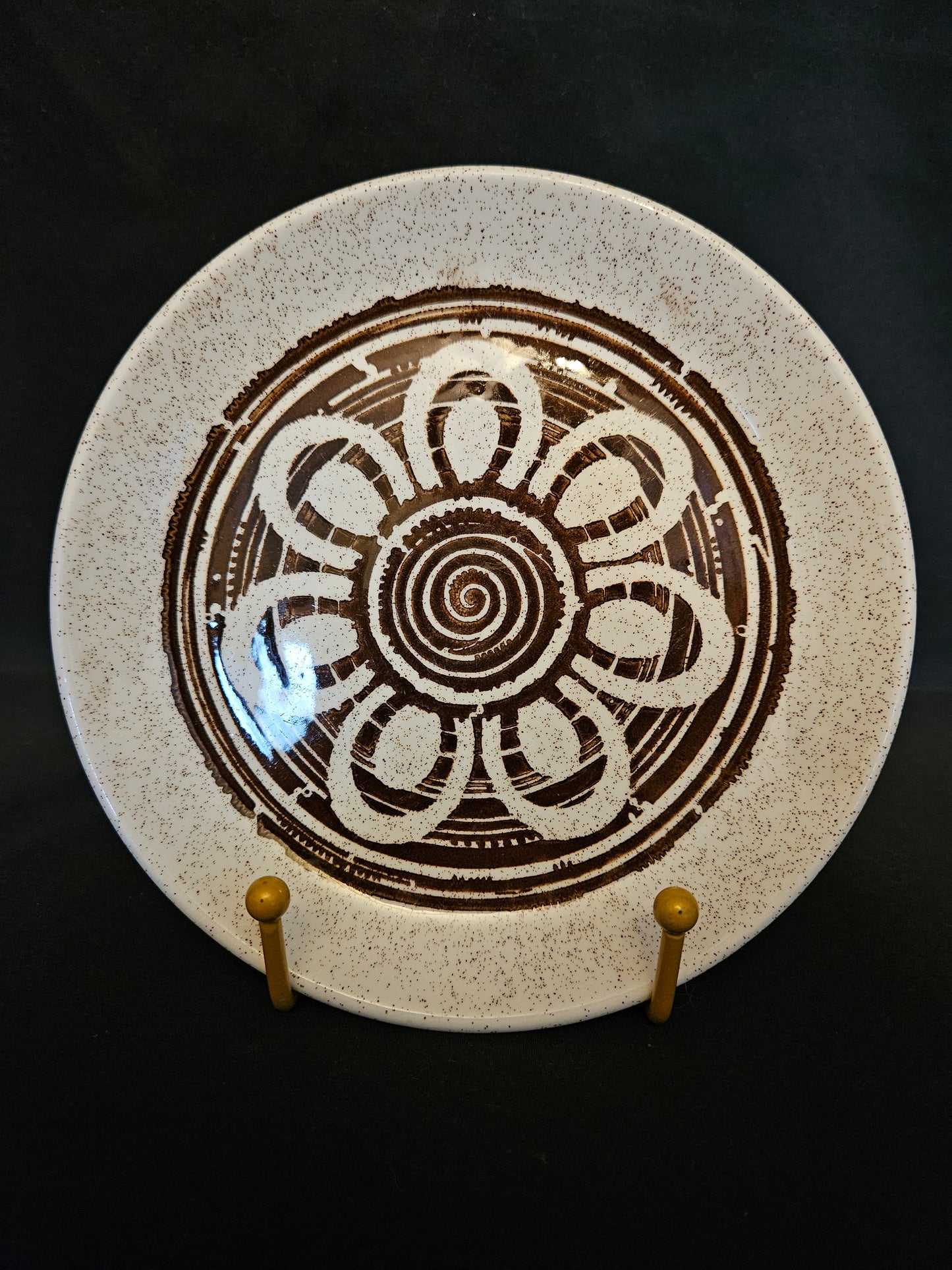 Biltons Brown Daisy Side Plates x3