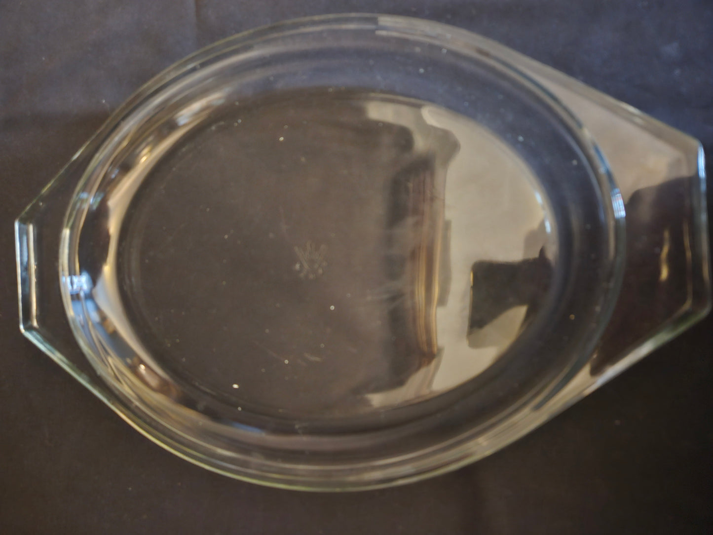 Pyrex Gaiety Yellow and Black Divided Dish with Lid