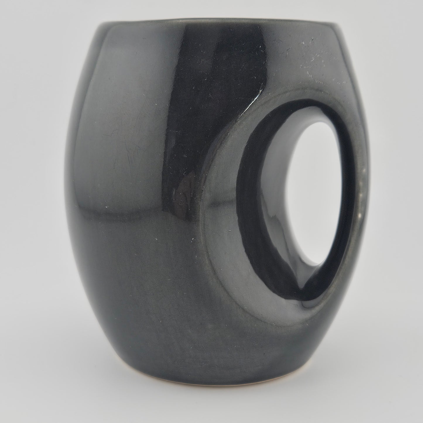 Holkham Pottery Owl Mug Grey