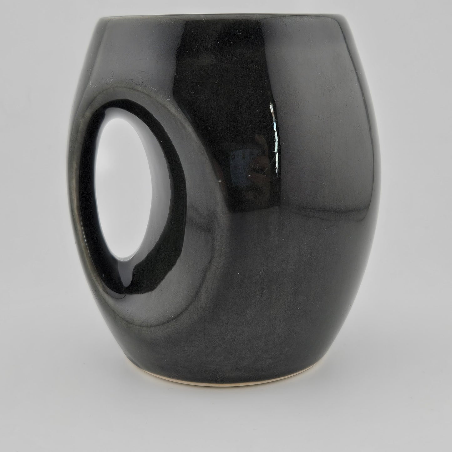 Holkham Pottery Owl Mug Grey