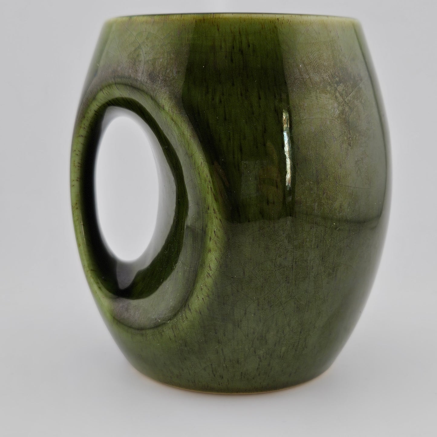 Holkham Pottery Owl Mug Green