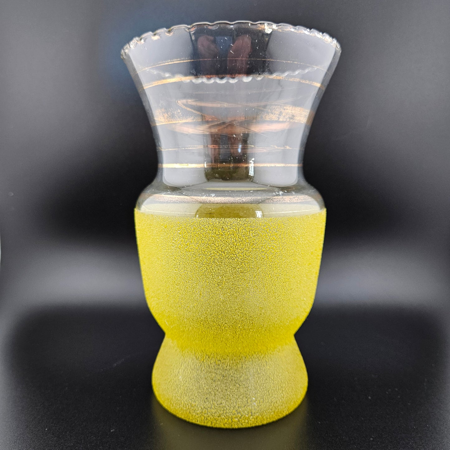 Yellow Sugar Frosted Vase