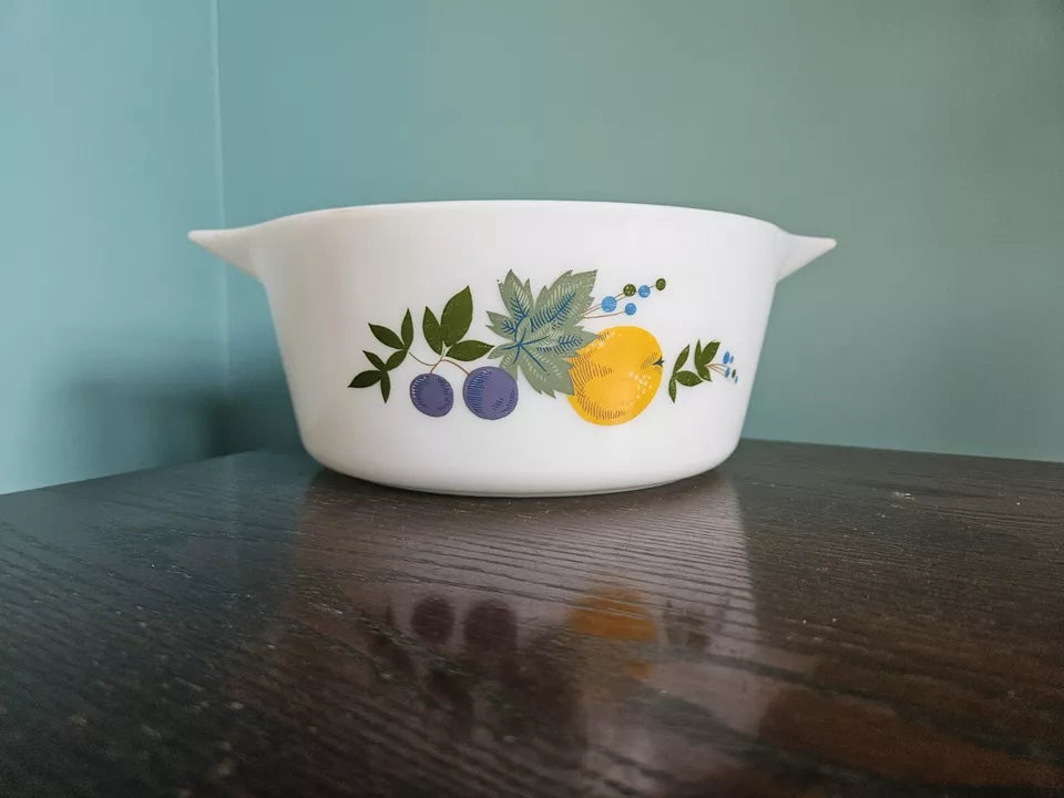 Rare Large JAJ Pyrex Mandarin Casserole 1960s Promotional Pattern