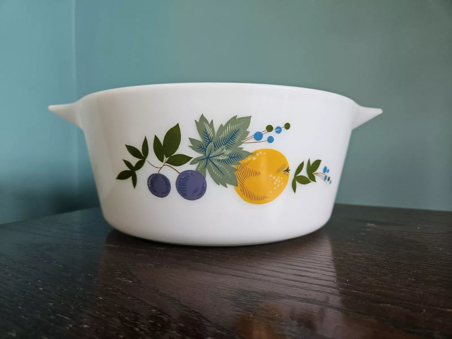 Rare Large JAJ Pyrex Mandarin  Casserole 1960s  Promotional Pattern