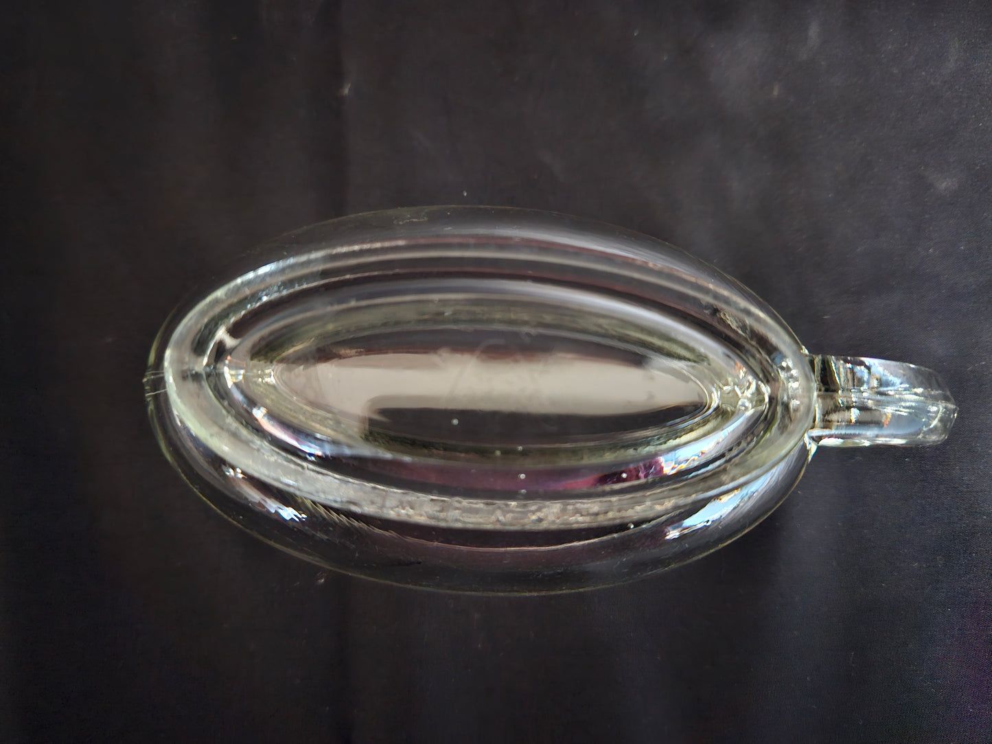 Small Clear Pyrex Gravy Boat and Saucer