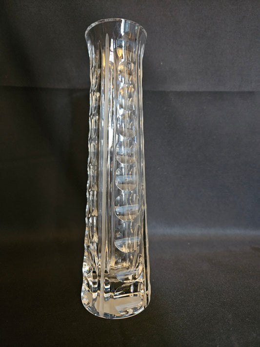 Crystal Tapered Vase Geometric Pattern