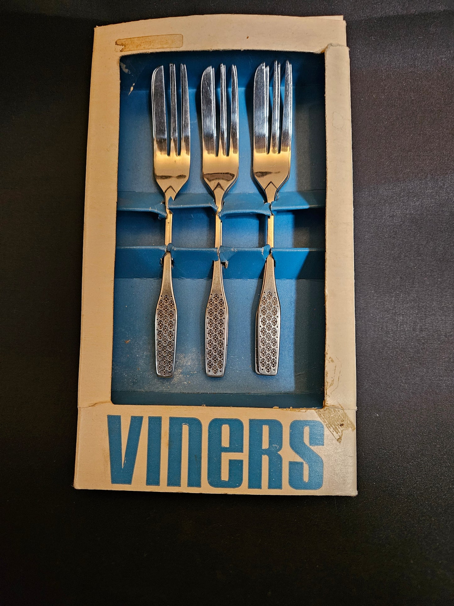 Viners Shape Pattern Pastry Forks Boxed