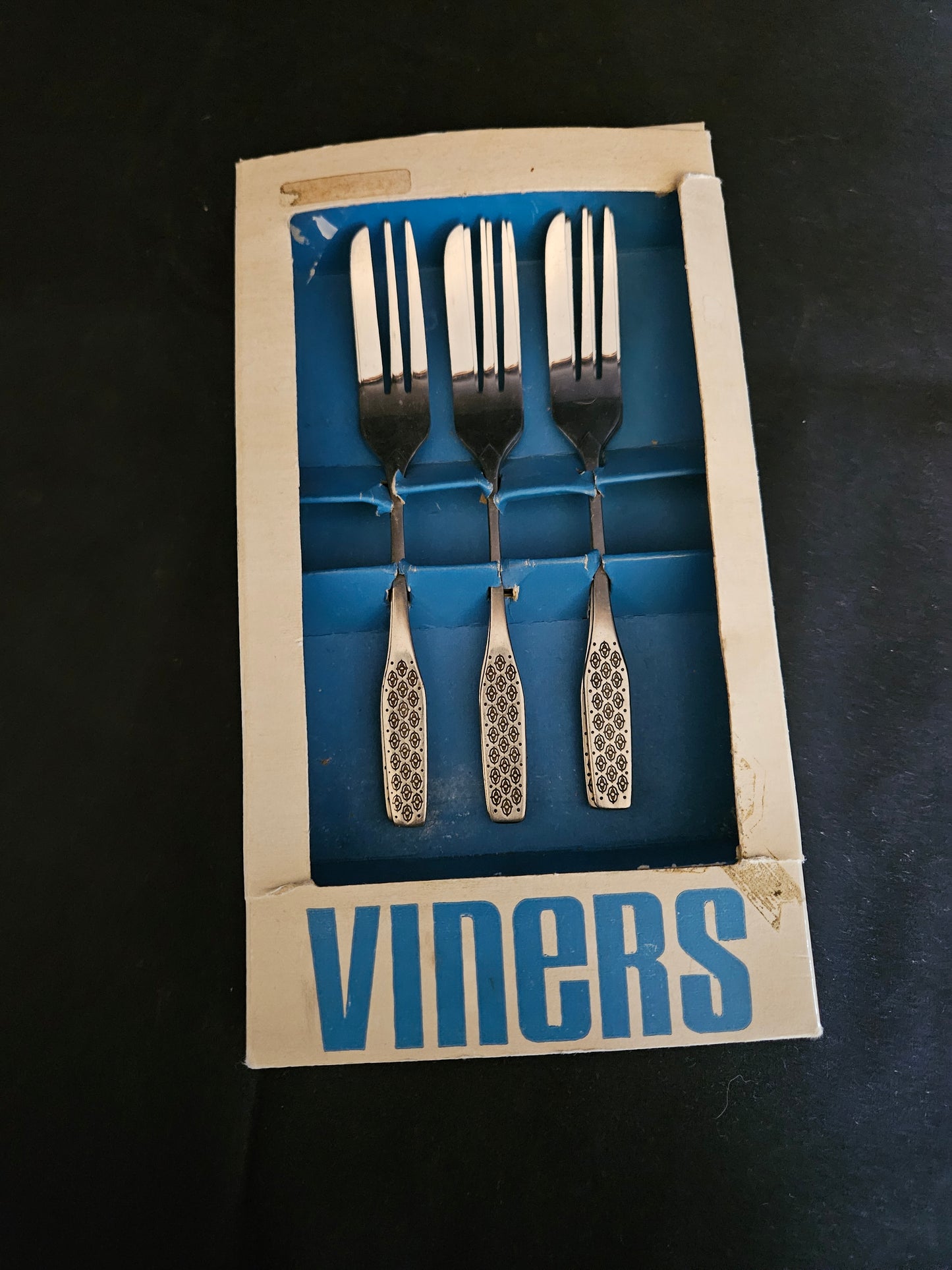 Viners Shape Pattern Pastry Forks Boxed