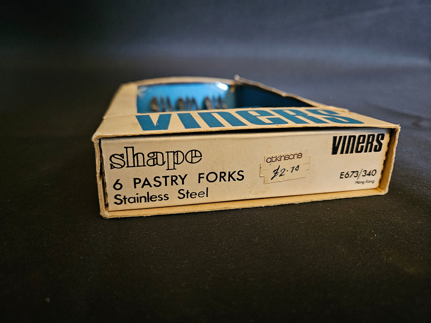 Viners Shape Pattern Pastry Forks Boxed