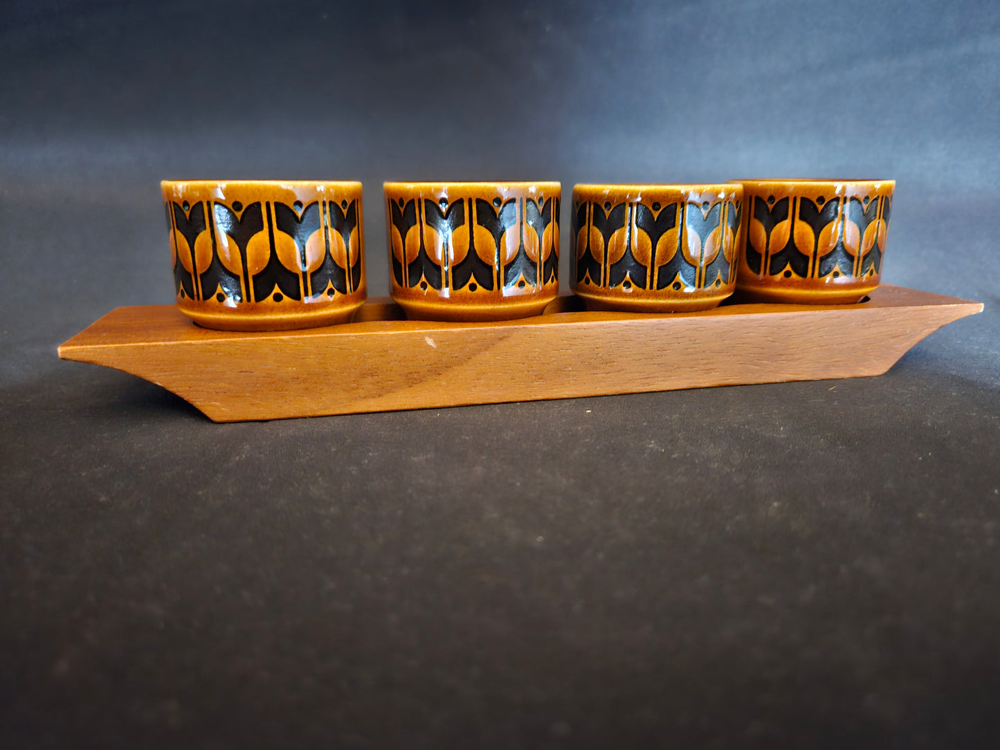 Hornsea Heirloom 4 Egg Cups and Holder