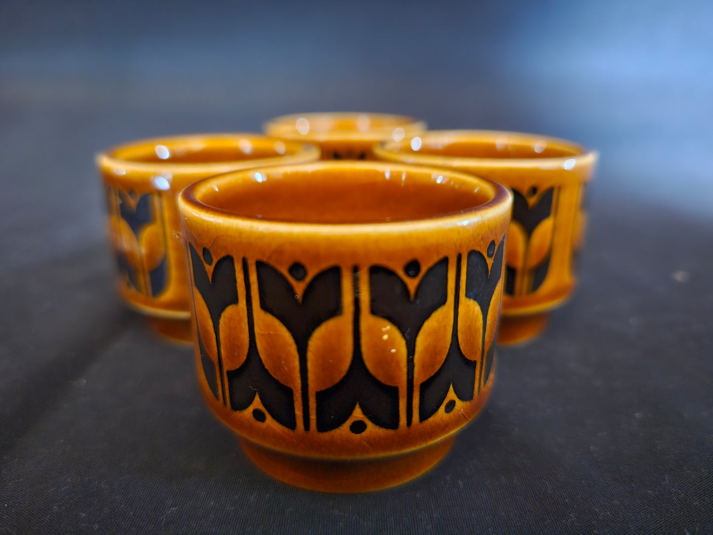 Hornsea Heirloom 4 Egg Cups and Holder