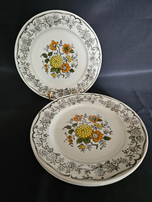 Kathie Winkle Manderley 24cm Dinner Plates X4