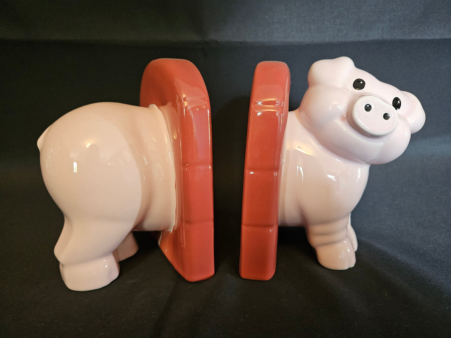 Vintage Kitsch Carlton Ware Pig Book Ends
