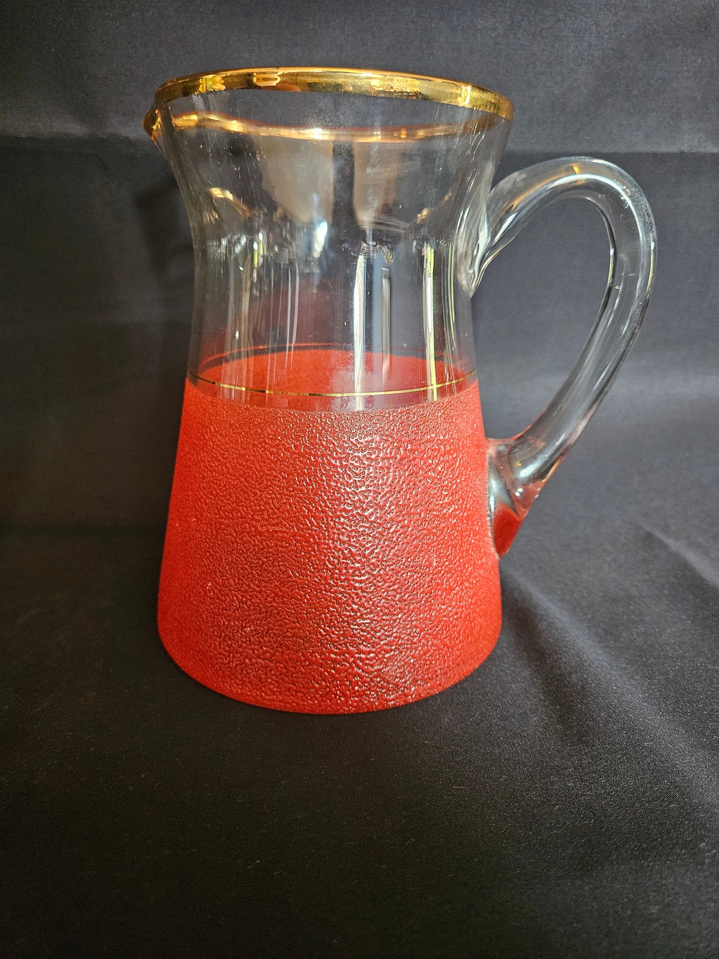 Vintage Red Sugar Frosted Jug