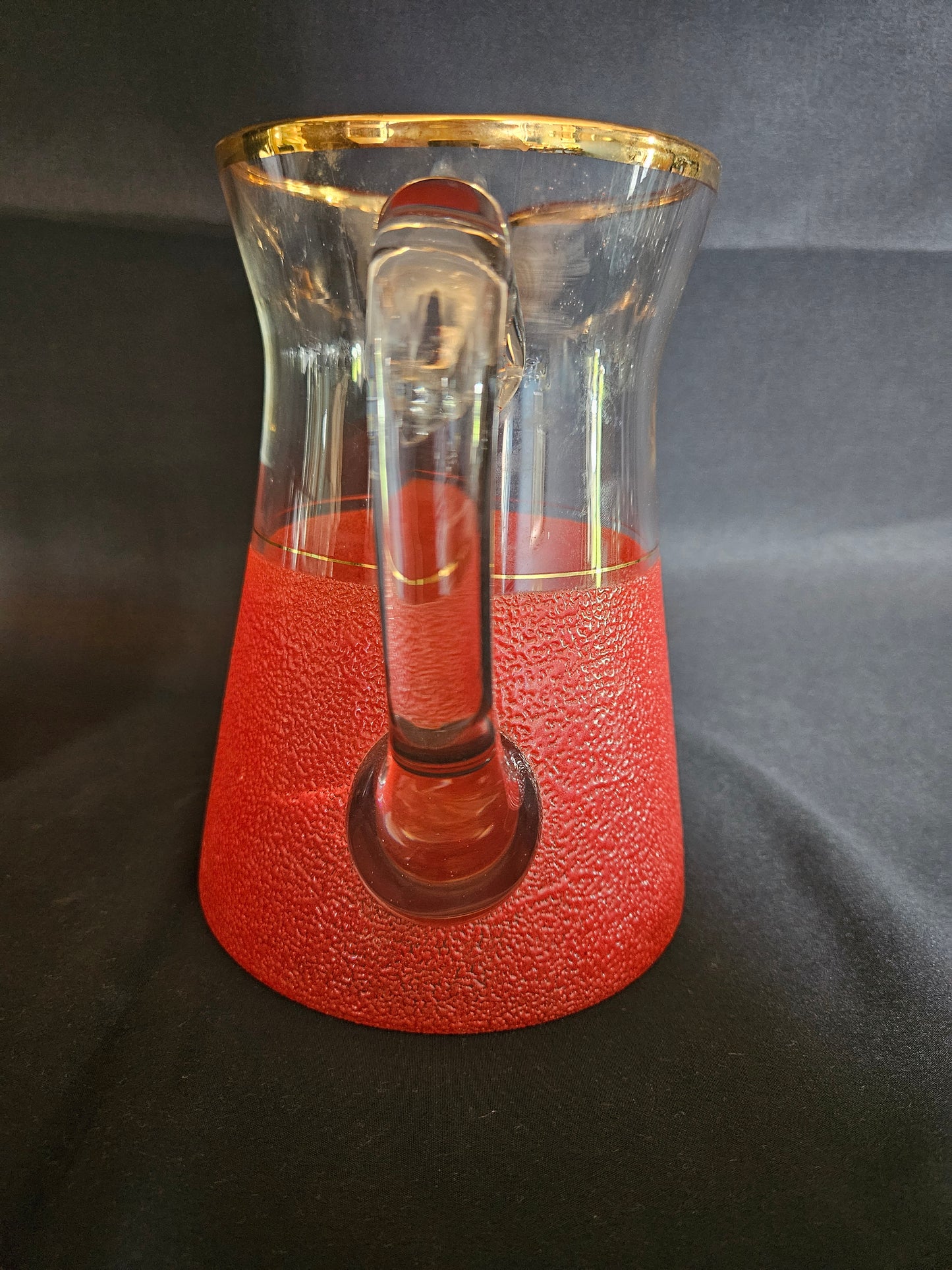 Vintage Red Sugar Frosted Jug