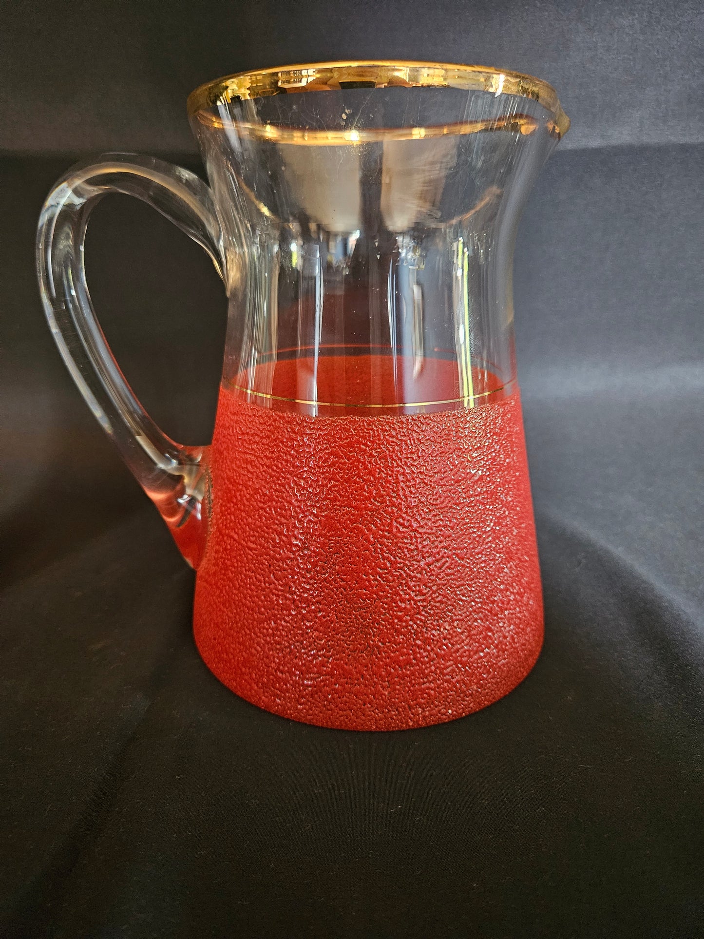 Vintage Red Sugar Frosted Jug