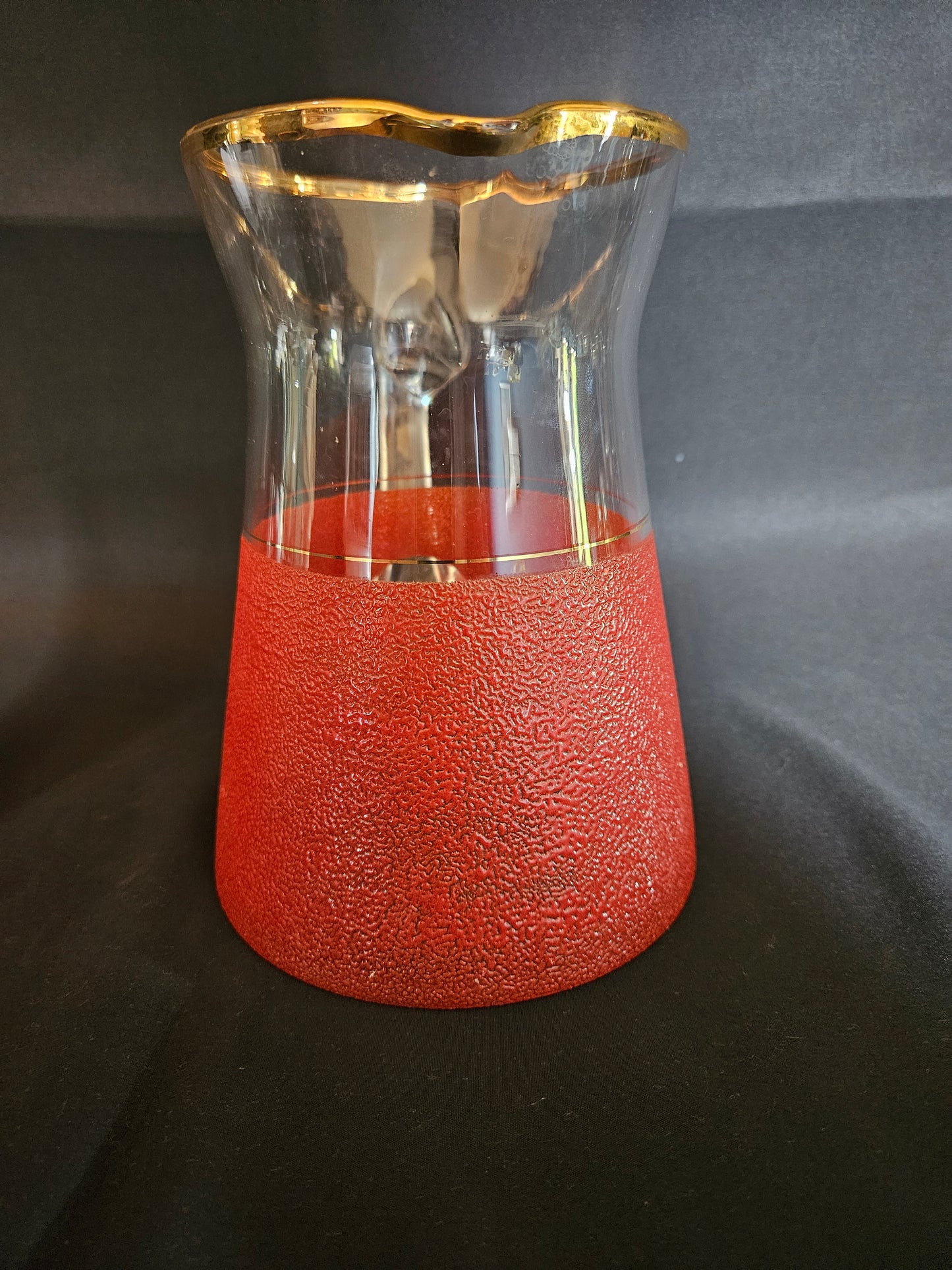 Vintage Red Sugar Frosted Jug