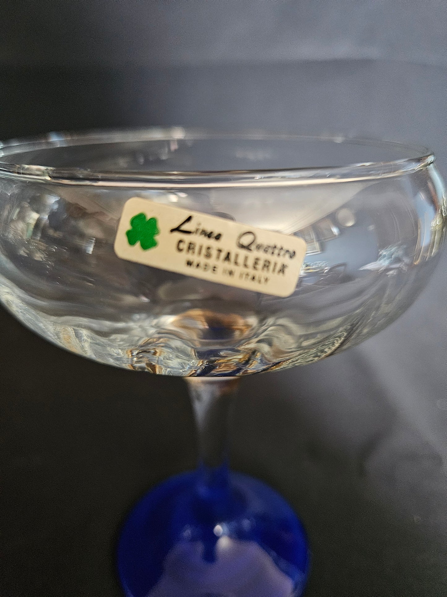 6 Italian 1980s Champagne Coupes / Saucers