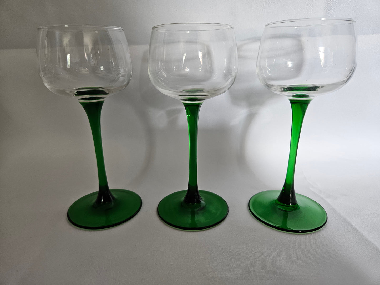 6 Vintage French Luminarc Tall Stemmed Wine Glasses